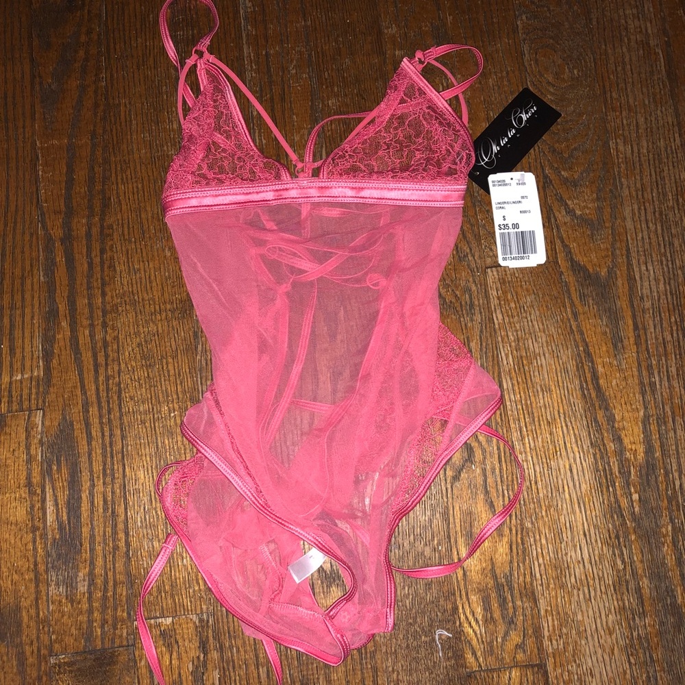 Pink Lingerie Bodysuit